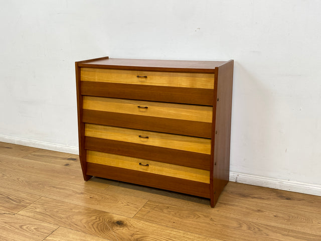 WMK I Schöner und gut erhaltener Mid-Century Schuhschrank mit 4 aufklappbaren Fächern und Messinggriffen I Schuhregal Schuhkommode Flurschrank Flurkommode Kommode Retro Vintage 60er 70er Berlin Bremen