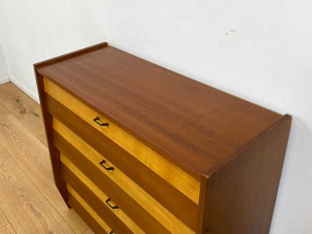 WMK I Schöner und gut erhaltener Mid-Century Schuhschrank mit 4 aufklappbaren Fächern und Messinggriffen I Schuhregal Schuhkommode Flurschrank Flurkommode Kommode Retro Vintage 60er 70er Berlin Bremen