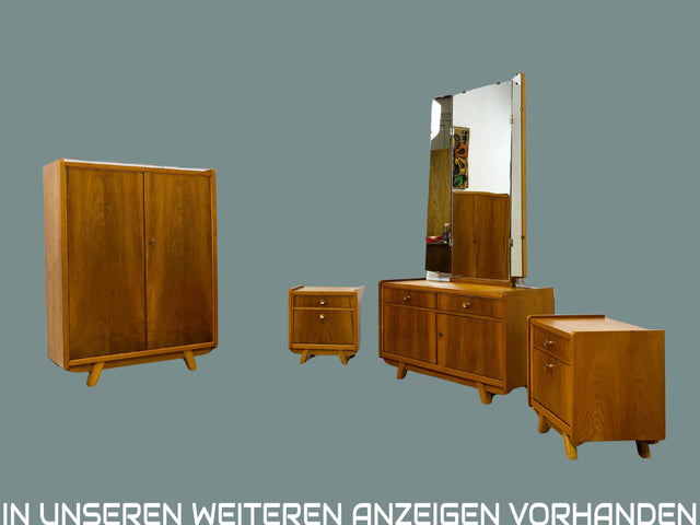 WMK I Stilvolle Mid-Century Spiegelkommode I Vollholz I mit Schubladen & Klappspiegel I Frisierkommode Schminkkommode Wäschekommode Kommode Sideboard Spiegel Ganzkörperspiegel Vintage Berlin Hof Köln