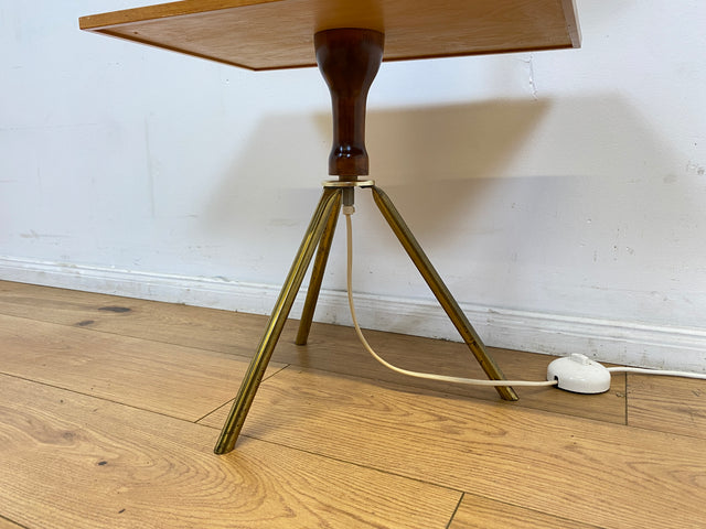 WMK # Perfekte Mid-Century Stehlampe für deine Leseecke I Seltene & gut erhaltene 60er Jahre Leselampe mit Ablage und Messinggestell # Lampe Leuchte Licht Stehleuchte Lamp Beistelltisch Vintage Retro