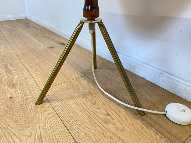 WMK # Perfekte Mid-Century Stehlampe für deine Leseecke I Seltene & gut erhaltene 60er Jahre Leselampe mit Ablage und Messinggestell # Lampe Leuchte Licht Stehleuchte Lamp Beistelltisch Vintage Retro
