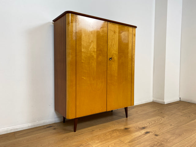 WMK Formschöner und sehr gut erhaltener Mid-Century Wäscheschrank Modell Dominia von VEB Heidenau mit Schubladen # Schrank Highboard Kommode Wäschekommode Schuhschrank 50er 60er Rockabilly Vintage DDR