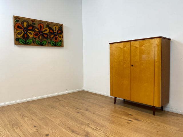 WMK Formschöner und sehr gut erhaltener Mid-Century Wäscheschrank Modell Dominia von VEB Heidenau mit Schubladen # Schrank Highboard Kommode Wäschekommode Schuhschrank 50er 60er Rockabilly Vintage DDR