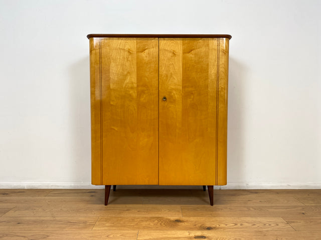 WMK Formschöner und sehr gut erhaltener Mid-Century Wäscheschrank Modell Dominia von VEB Heidenau mit Schubladen # Schrank Highboard Kommode Wäschekommode Schuhschrank 50er 60er Rockabilly Vintage DDR