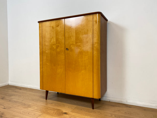 WMK Formschöner und sehr gut erhaltener Mid-Century Wäscheschrank Modell Dominia von VEB Heidenau mit Schubladen # Schrank Highboard Kommode Wäschekommode Schuhschrank 50er 60er Rockabilly Vintage DDR