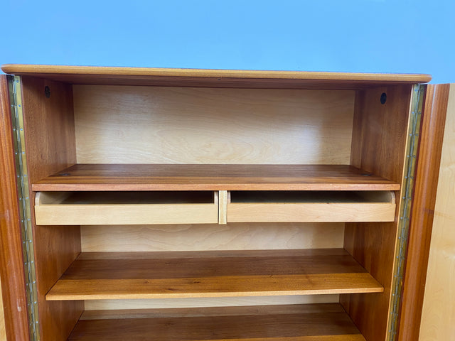 WMK # Formschöner und gut erhaltener Mid-Century Wäscheschrank Modell Dominia von VEB Heidenau mit Schubladen # Schrank Highboard Kommode Wäschekommode Schuhschrank 50er 60er Rockabilly Vintage DDR