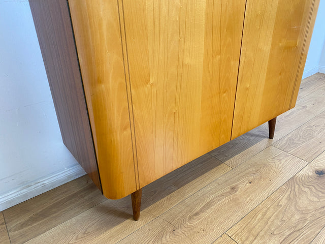 WMK # Formschöner und gut erhaltener Mid-Century Wäscheschrank Modell Dominia von VEB Heidenau mit Schubladen # Schrank Highboard Kommode Wäschekommode Schuhschrank 50er 60er Rockabilly Vintage DDR