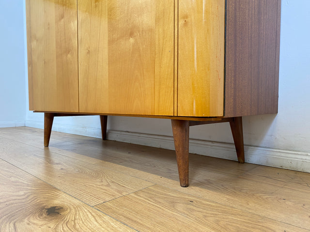 WMK # Formschöner und gut erhaltener Mid-Century Wäscheschrank Modell Dominia von VEB Heidenau mit Schubladen # Schrank Highboard Kommode Wäschekommode Schuhschrank 50er 60er Rockabilly Vintage DDR