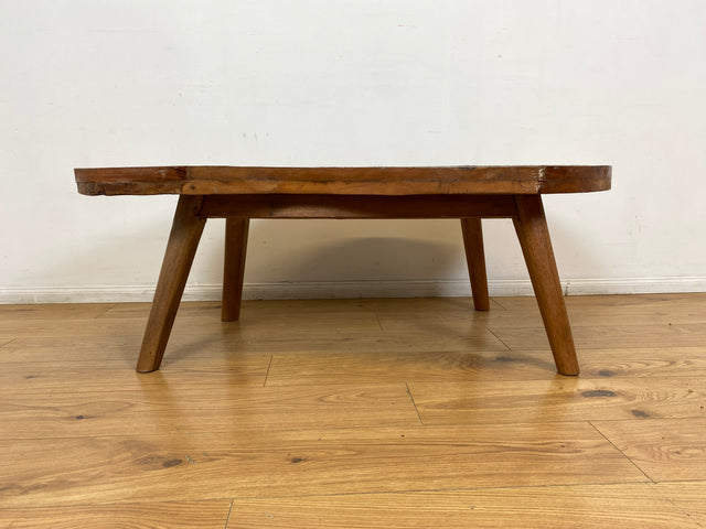 Boatwood by WMK I Einzigartiger bunter Nierentisch aus altem Bootsholz I ein handmade Unikat aus massivem Teakholz in Originalfarben I Couchtisch Wohnzimmertisch Coffee Table Berlin Hamburg Duisburg