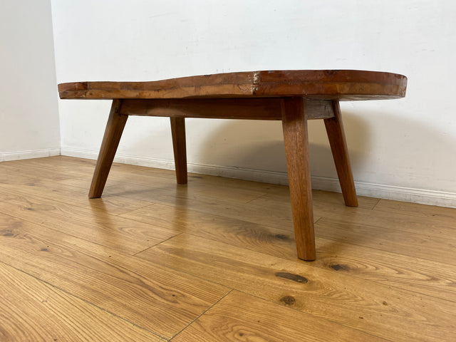 Boatwood by WMK I Einzigartiger bunter Nierentisch aus altem Bootsholz I ein handmade Unikat aus massivem Teakholz in Originalfarben I Couchtisch Wohnzimmertisch Coffee Table Berlin Hamburg Duisburg