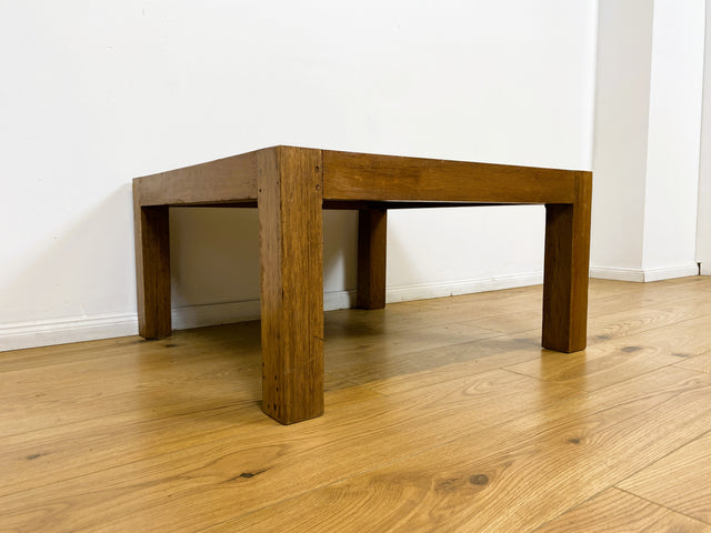 Boatwood by WMK # Besonderer Couchtisch (80x80cm) aus altem Bootsholz, ein handgefertigtes Unikat aus massivem Teakholz in Originalfarben der Boote # Sofatisch Wohnzimmertisch Coffee Table Bootsmöbel