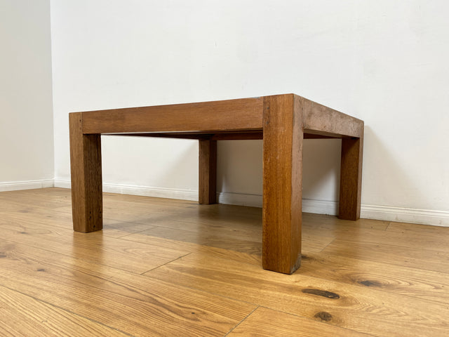 Boatwood by WMK # Besonderer Couchtisch (80x80cm) aus altem Bootsholz, ein handgefertigtes Unikat aus massivem Teakholz in Originalfarben der Boote # Sofatisch Wohnzimmertisch Coffee Table Bootsmöbel