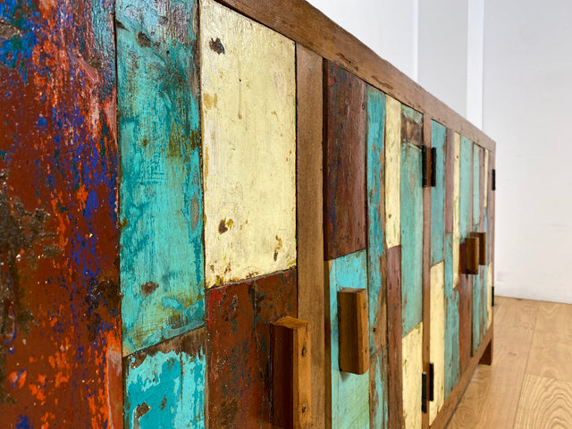 Boatwood by WMK I Nachhaltiges Sideboard handgefertigt aus altem Bootsholz