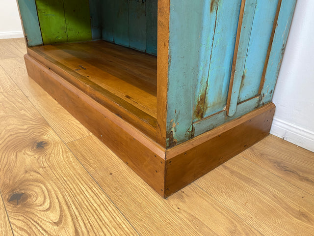 Boatwood by WMK # Wunderschönes Regal mit Schubladen, ein aus altem Bootsholz & alten Lamellen Türen handgefertigtes Unikat # Bücherregal Bücherschrank Highboard Holzregal Küchenregal Treibholz Teak