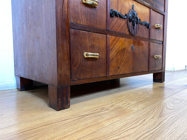 WMK I Nordische antike Kommode aus vollem Holz mit Schubladen & Originalgriffen I Schrank Anrichte Schubladenkommode Wäschekommode Sideboard Wickelkommode Jugendstil Art Deco Vintage Berlin Hof Trier