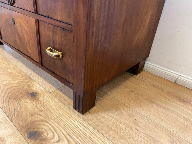 WMK I Nordische antike Kommode aus vollem Holz mit Schubladen & Originalgriffen I Schrank Anrichte Schubladenkommode Wäschekommode Sideboard Wickelkommode Jugendstil Art Deco Vintage Berlin Hof Trier