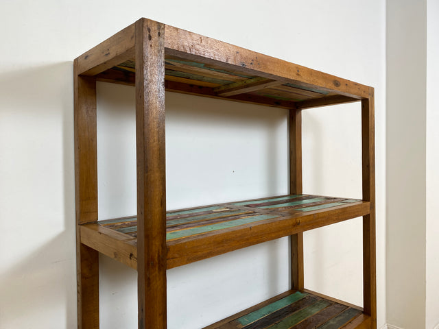 Boatwood by WMK # Schönes & sehr robustes Regal aus altem Bootsholz, ein handgefertigtes Unikat aus massivem Teakholz # Holzregal Bücherregal Küchenregal Bootsmöbel Upcycling Teak Industrial Treibholz