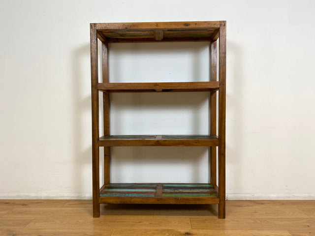 Boatwood by WMK # Schönes & sehr robustes Regal aus altem Bootsholz, ein handgefertigtes Unikat aus massivem Teakholz # Holzregal Bücherregal Küchenregal Bootsmöbel Upcycling Teak Industrial Treibholz