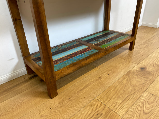 Boatwood by WMK # Schönes & sehr robustes Regal aus altem Bootsholz, ein handgefertigtes Unikat aus massivem Teakholz # Holzregal Bücherregal Küchenregal Bootsmöbel Upcycling Teak Industrial Treibholz