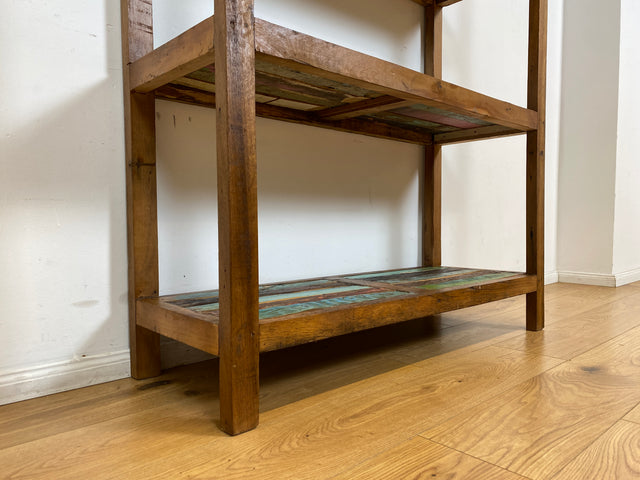 Boatwood by WMK # Schönes & sehr robustes Regal aus altem Bootsholz, ein handgefertigtes Unikat aus massivem Teakholz # Holzregal Bücherregal Küchenregal Bootsmöbel Upcycling Teak Industrial Treibholz