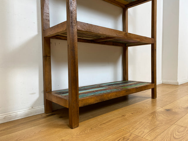 Boatwood by WMK # Schönes & sehr robustes Regal aus altem Bootsholz, ein handgefertigtes Unikat aus massivem Teakholz # Holzregal Bücherregal Küchenregal Bootsmöbel Upcycling Teak Industrial Treibholz