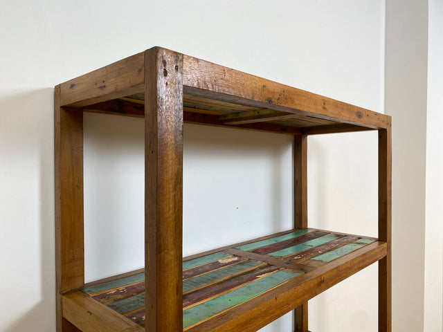 Boatwood by WMK # Schönes & sehr robustes Regal aus altem Bootsholz, ein handgefertigtes Unikat aus massivem Teakholz # Holzregal Bücherregal Küchenregal Bootsmöbel Upcycling Teak Industrial Treibholz