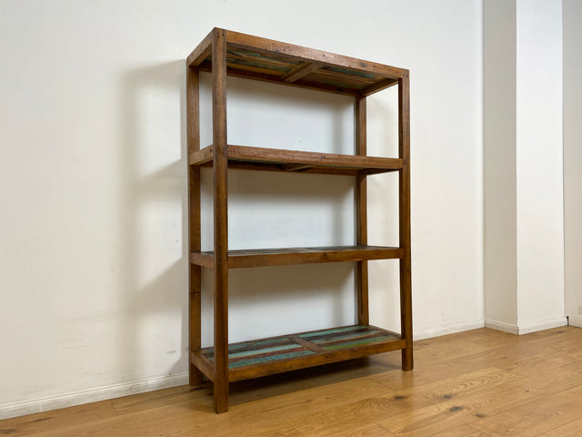Boatwood by WMK # Schönes & sehr robustes Regal aus altem Bootsholz, ein handgefertigtes Unikat aus massivem Teakholz # Holzregal Bücherregal Küchenregal Bootsmöbel Upcycling Teak Industrial Treibholz