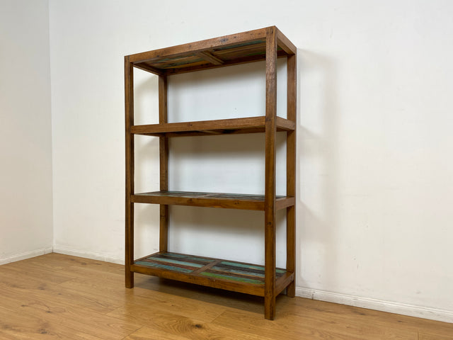 Boatwood by WMK # Schönes & sehr robustes Regal aus altem Bootsholz, ein handgefertigtes Unikat aus massivem Teakholz # Holzregal Bücherregal Küchenregal Bootsmöbel Upcycling Teak Industrial Treibholz