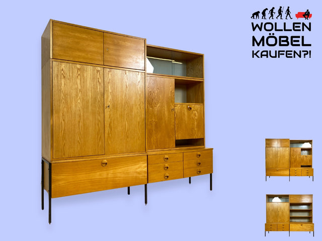 WMK I Kultiges modulares Designer Regalsystem 430 von Joachim Nebelung für VEB Hellerau I Regal Bücherregal Bücherschrank Regalwand Stringregal Sideboard Vitrine Mid-Century Vintage DDR 60er 70er
