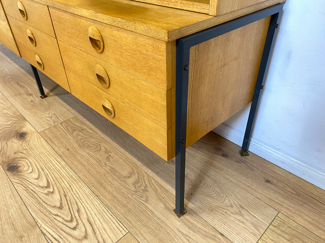 WMK I Kultiges modulares Designer Regalsystem 430 von Joachim Nebelung für VEB Hellerau I Regal Bücherregal Bücherschrank Regalwand Stringregal Sideboard Vitrine Mid-Century Vintage DDR 60er 70er