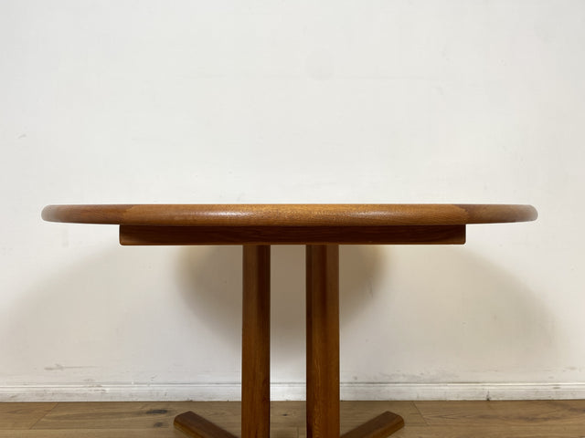 WMK # Hochwertiger & sehr gut erhaltener ausziehbarer skandinavischer Mid-Century Designertisch by Preben Schou Andersen in massivem Teakholz # runder Tisch Esstisch Dining Table Danish Design Vintage