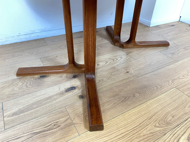 WMK # Hochwertiger & sehr gut erhaltener ausziehbarer skandinavischer Mid-Century Designertisch by Preben Schou Andersen in massivem Teakholz # runder Tisch Esstisch Dining Table Danish Design Vintage