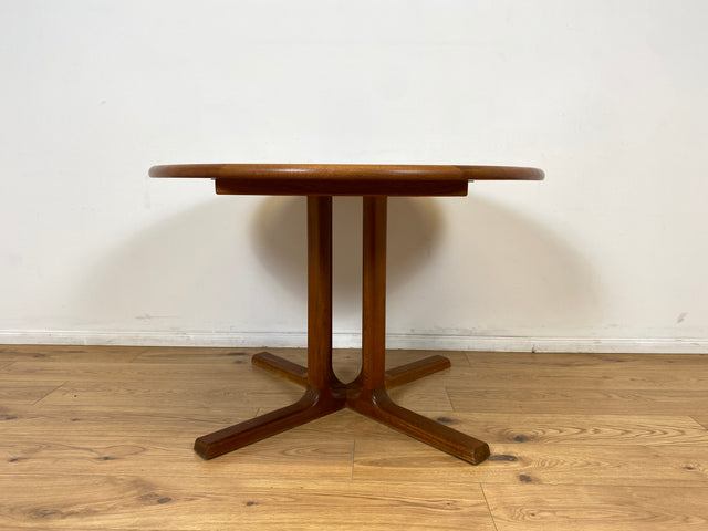 WMK # Hochwertiger & sehr gut erhaltener ausziehbarer skandinavischer Mid-Century Designertisch by Preben Schou Andersen in massivem Teakholz # runder Tisch Esstisch Dining Table Danish Design Vintage