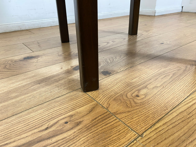 WMK # Set aus 6 stilvollen skandinavischen Vintage Esszimmerstühlen mit braunem Holzgestell und hochwertigem grauem Wollbezug I Stühle Küchenstühle Holzstühle Dining Chairs 70er 80er Berlin Jena Bonn