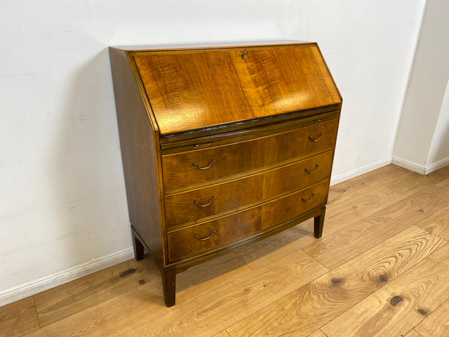 WMK I Sehr schöner skandinavischer Mid-Century Sekretär aus vollem Holz mit Schubladen und fester Schreibplatte I Schreibschrank Desk Schreibtisch Kommode Schubladenkommode Vintage Berlin Köln München