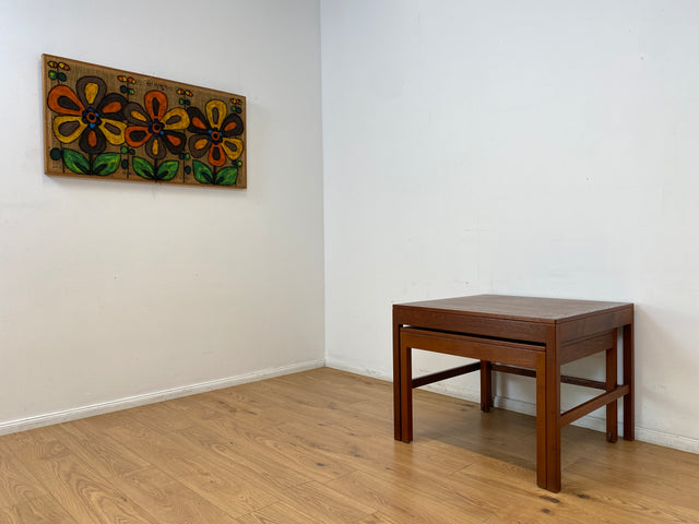 WMK I Stilvoller skandinavischer Mid-Century 2-in-1 Designer Couchtisch von Borge Mogensen für Fredericia Stolefabrik aus Teakholz I Wohnzimmertisch Satztisch Beistelltisch Danish Design Teak Vintage