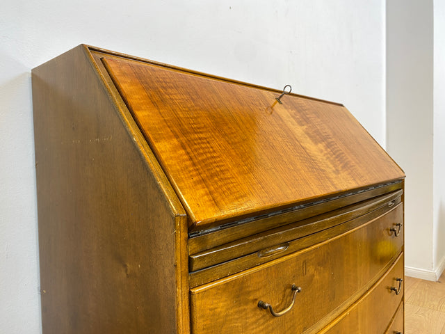 WMK I Sehr schöner skandinavischer Mid-Century Sekretär aus vollem Holz mit Schubladen und fester Schreibplatte I Schreibschrank Desk Schreibtisch Kommode Schubladenkommode Vintage Berlin Köln München