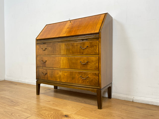 WMK I Sehr schöner skandinavischer Mid-Century Sekretär aus vollem Holz mit Schubladen und fester Schreibplatte I Schreibschrank Desk Schreibtisch Kommode Schubladenkommode Vintage Berlin Köln München