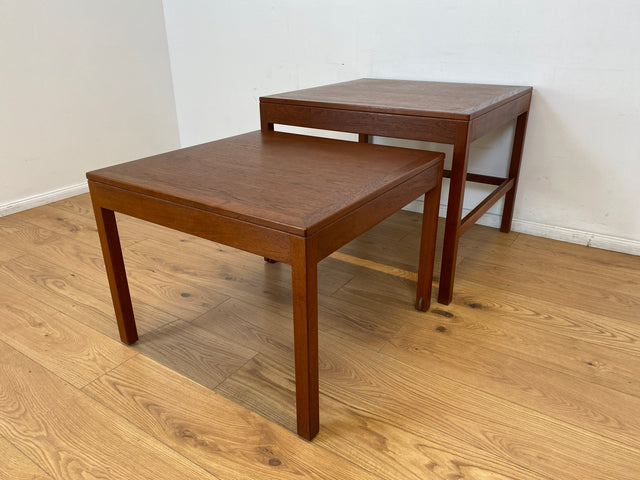 WMK I Stilvoller skandinavischer Mid-Century 2-in-1 Designer Couchtisch von Borge Mogensen für Fredericia Stolefabrik aus Teakholz I Wohnzimmertisch Satztisch Beistelltisch Danish Design Teak Vintage