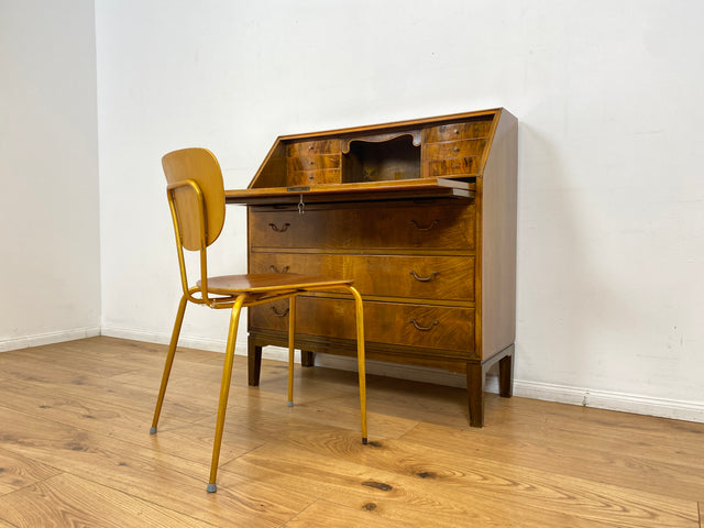 WMK I Sehr schöner skandinavischer Mid-Century Sekretär aus vollem Holz mit Schubladen und fester Schreibplatte I Schreibschrank Desk Schreibtisch Kommode Schubladenkommode Vintage Berlin Köln München