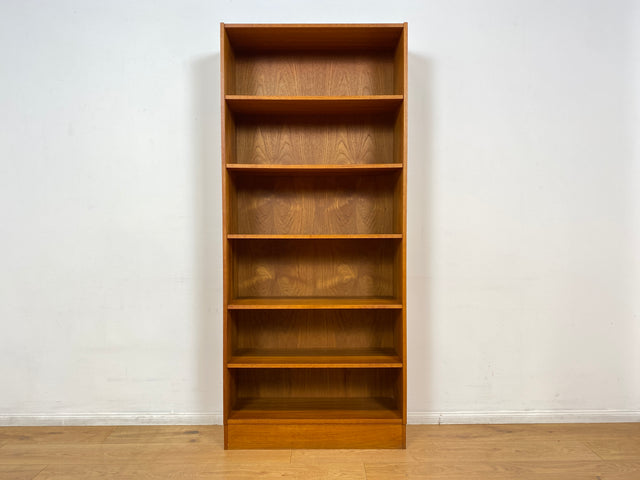 WMK I Stilvolles skandinavisches Designer Bücherregal von Domino Møbler in Teakholz mit verstellbaren Regalböden I Regal Holzregal Regalwand Bücherschrank Danish Design Mid-Century Vintage Teak Berlin