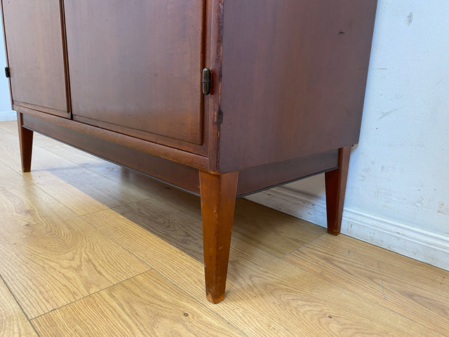 WMK I Schöner skandinavischer Mid-Century Bücherschrank mit ausziehbarer Schreibfläche und Geheimfach I Sekretär Schreibtisch Regal Bücherregal Highboard Kommode Vintage 60er Berlin Hannover Leipzig