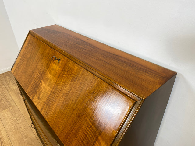 WMK I Sehr schöner skandinavischer Mid-Century Sekretär aus vollem Holz mit Schubladen und fester Schreibplatte I Schreibschrank Desk Schreibtisch Kommode Schubladenkommode Vintage Berlin Köln München