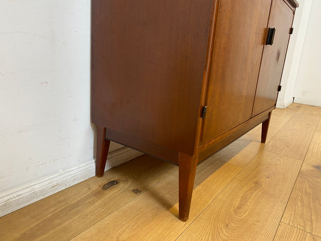 WMK I Schöner skandinavischer Mid-Century Bücherschrank mit ausziehbarer Schreibfläche und Geheimfach I Sekretär Schreibtisch Regal Bücherregal Highboard Kommode Vintage 60er Berlin Hannover Leipzig