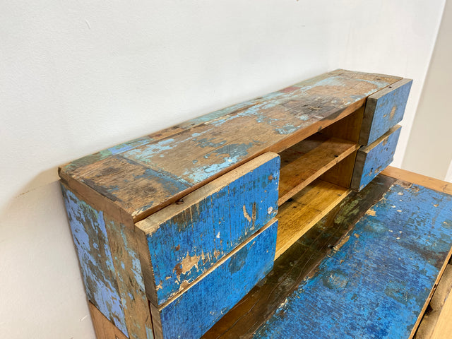 Boatwood by WMK # Schöner Sekretär aus altem Bootsholz, ein handgefertigtes Unikat aus massivem Teakholz # Desk Schreibtisch Schminktisch Schminkkommode Konsole Kommode Bootsmöbel Kiel Usedom Rostock