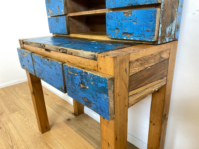 Boatwood by WMK # Schöner Sekretär aus altem Bootsholz, ein handgefertigtes Unikat aus massivem Teakholz # Desk Schreibtisch Schminktisch Schminkkommode Konsole Kommode Bootsmöbel Kiel Usedom Rostock