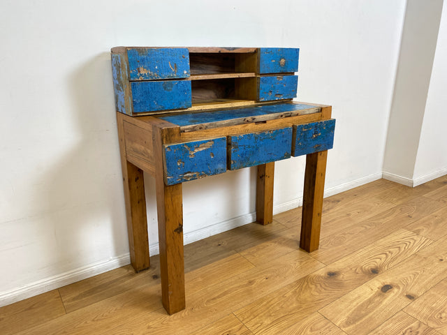 Boatwood by WMK # Schöner Sekretär aus altem Bootsholz, ein handgefertigtes Unikat aus massivem Teakholz # Desk Schreibtisch Schminktisch Schminkkommode Konsole Kommode Bootsmöbel Kiel Usedom Rostock