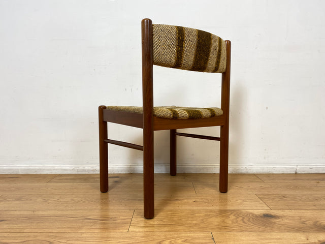 WMK I Set aus 6 stilvollen skandinavischen Mid-Century Designer Stühlen von Farstrup I Teakholz Rahmen & Wollbezug I Stühle Chairs Esszimmer Küchen Holz Danish Design Vintage Berlin Leipzig Rostock