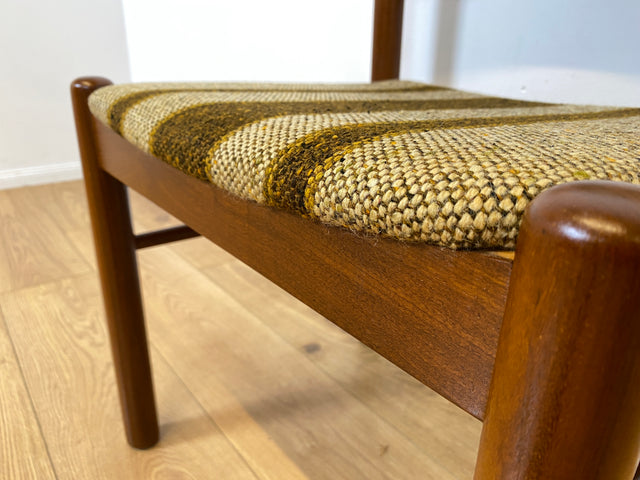 WMK I Set aus 6 stilvollen skandinavischen Mid-Century Designer Stühlen von Farstrup I Teakholz Rahmen & Wollbezug I Stühle Chairs Esszimmer Küchen Holz Danish Design Vintage Berlin Leipzig Rostock