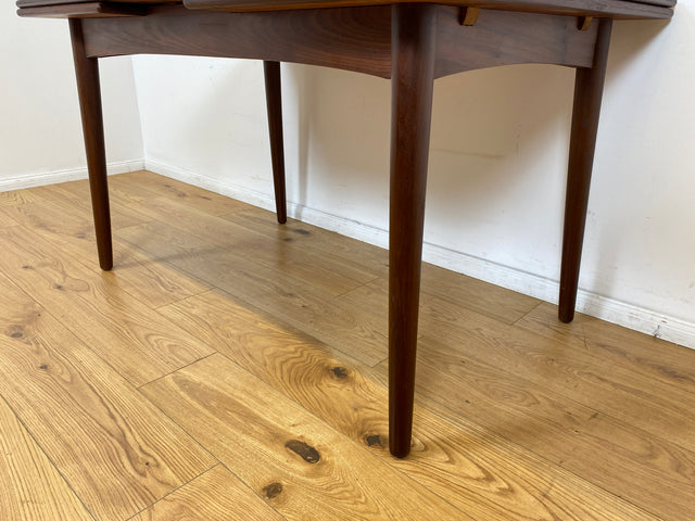 WMK # Skandinavischer ausziehbarer Mid-Century Designer Esstisch Roseto von Svante Skogh für Abra, aus Teakholz & Palisander # Tisch Holztisch Ausziehtisch Dining Table Danish Design Vintage Rosewood
